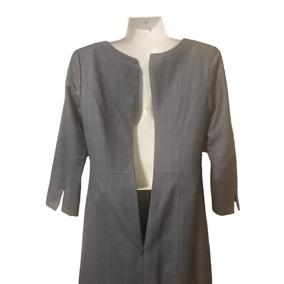 VTG Women's Pendleton Size 2 Petite Blue Gray Pencil Virgin Wool Dress Lined EUC - Picture 5 of 10